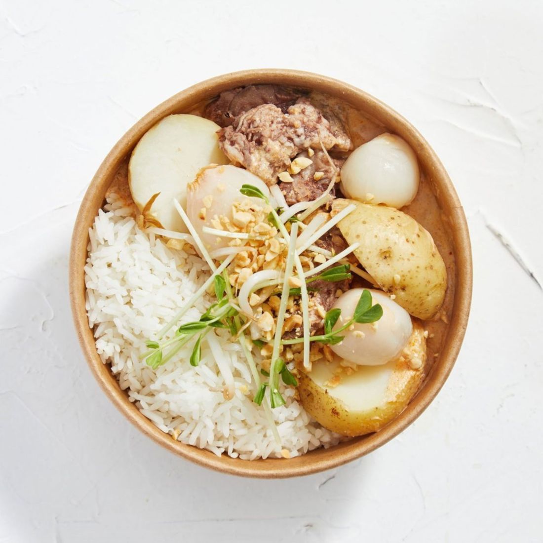 Individual: Beef Massaman & Lychee Curry with Steamed Rice