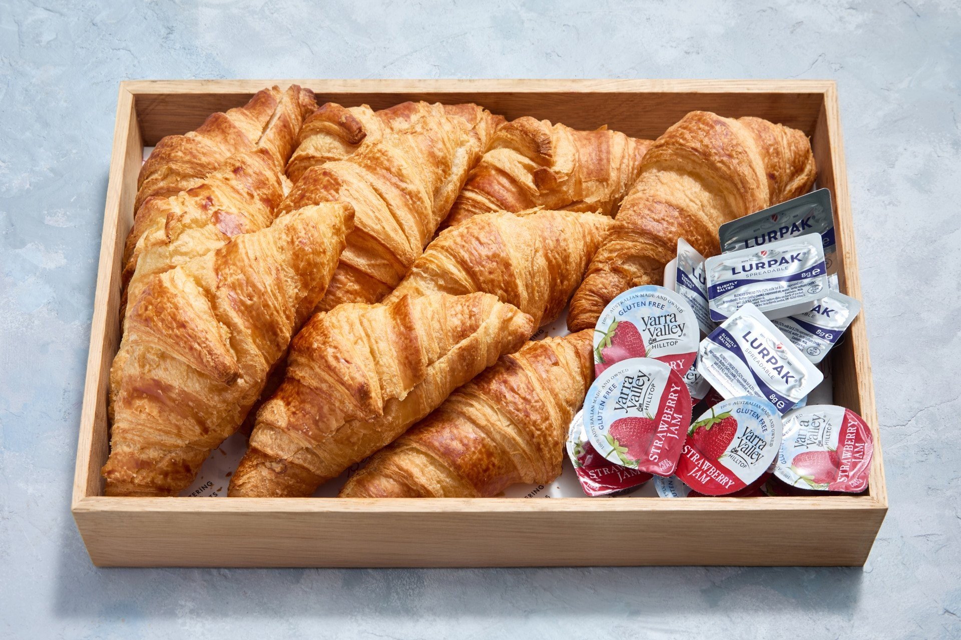 Plain Croissant with condiments