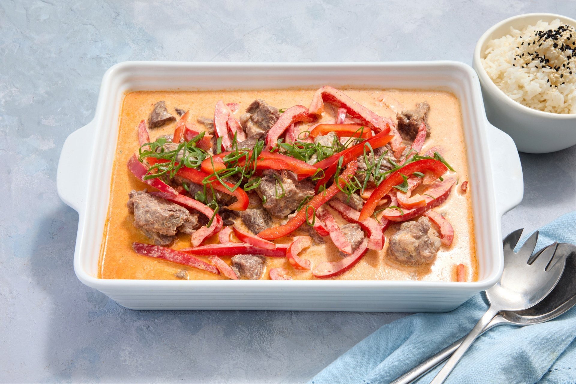 Dish: Red Curry Beef with steamed rice (sharing 10-12pax)