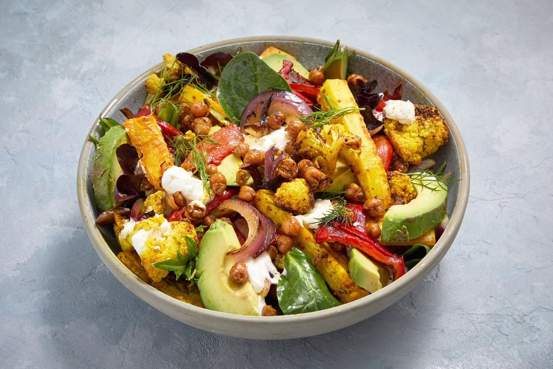 Roasted Cauliflower and Parsnip salad