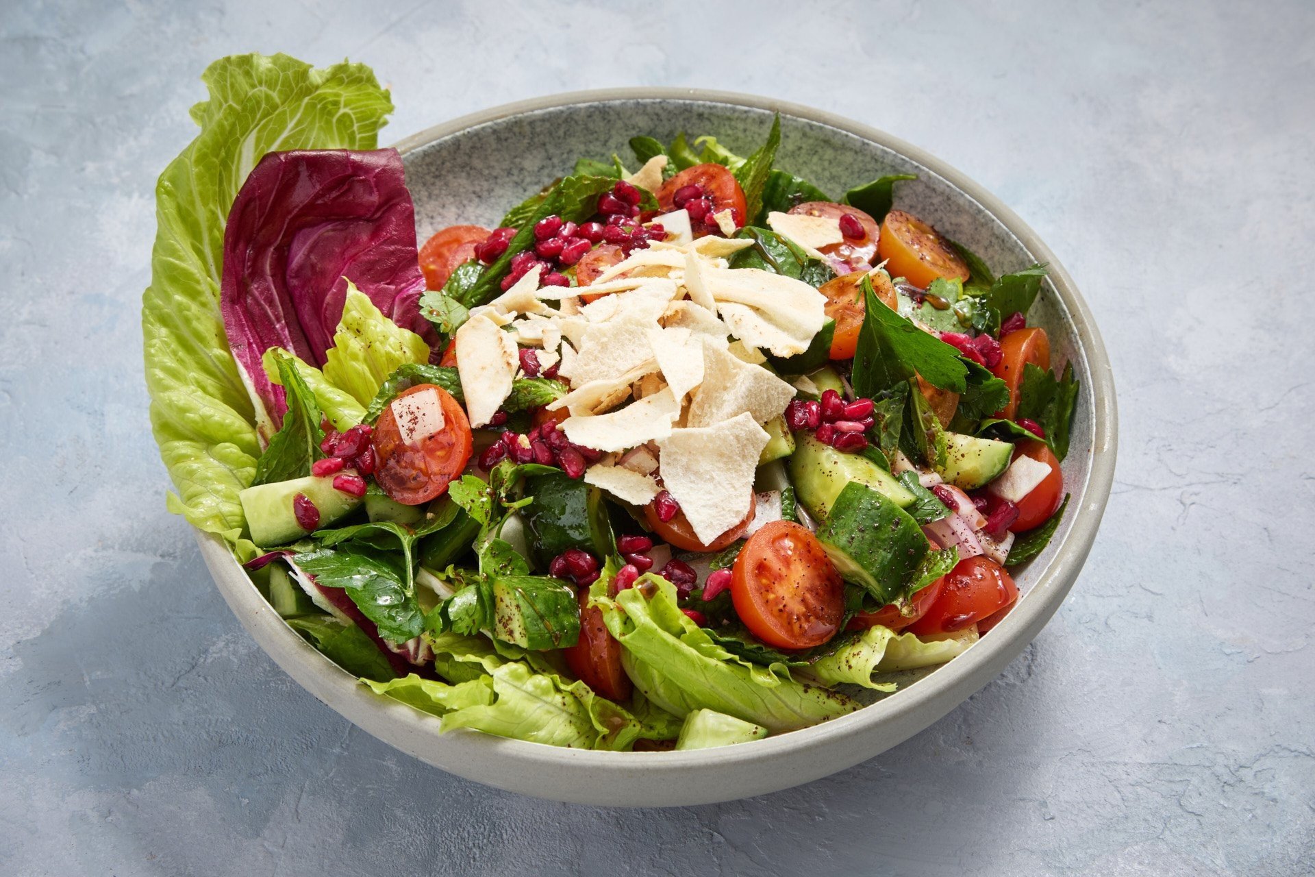 Vegetarian Fattoush salad 
