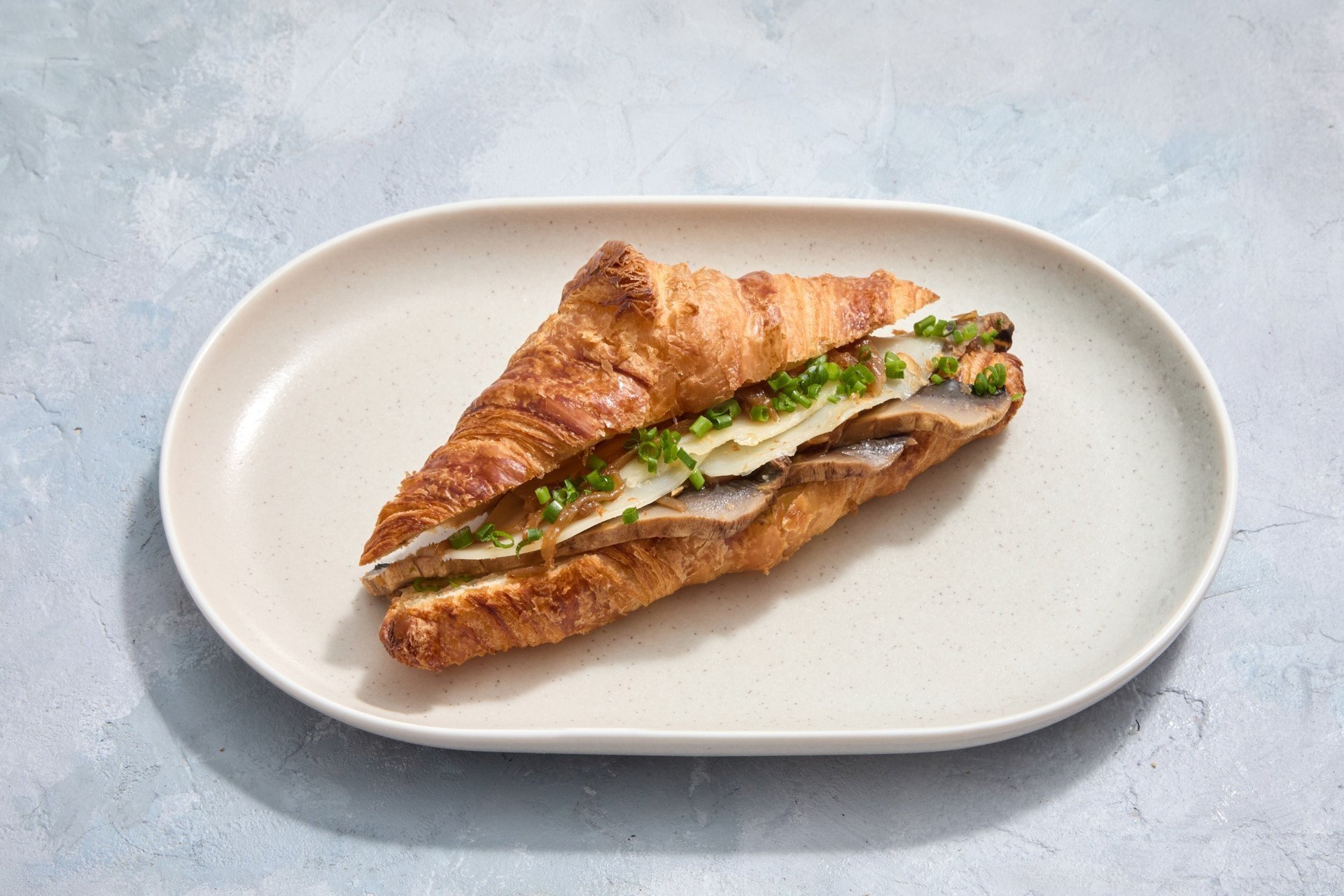 Croissant - Sauteed Mushroom, Caramelised Onion and Provolone