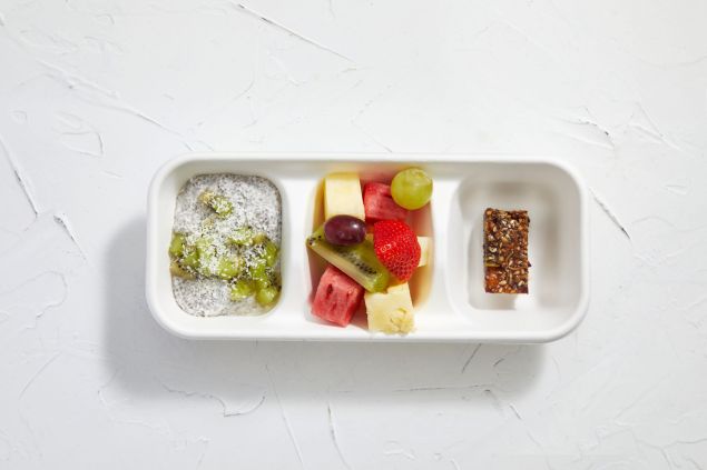 Coconut and Kiwi Chia, Fruit salad & VDG 