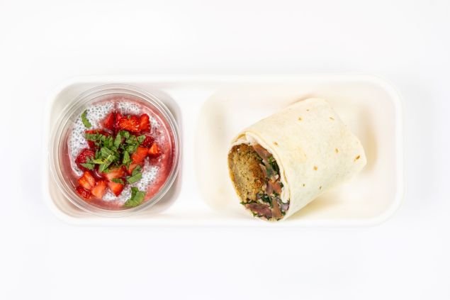 Felafel, Hummus and Tabouli Wrap + Chia 